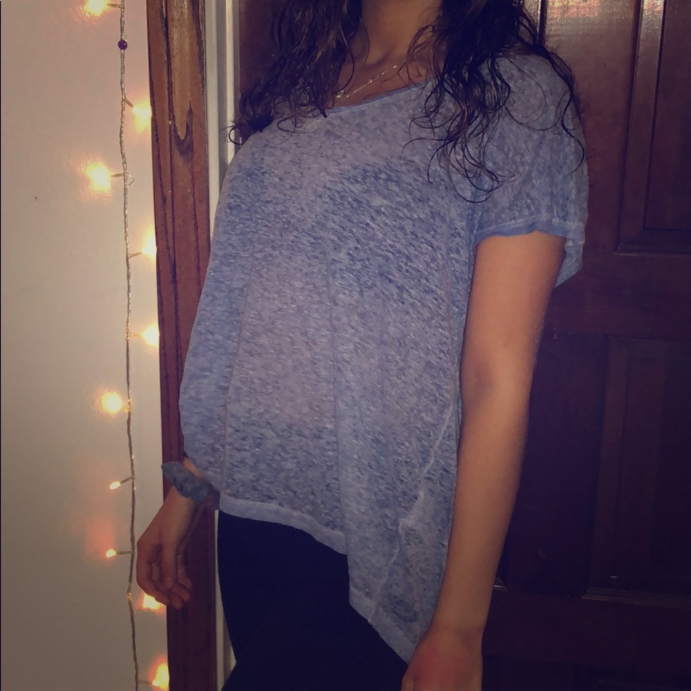 Baby blue v neck T-shirt